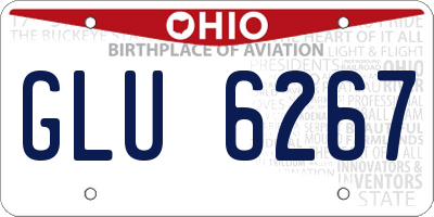 OH license plate GLU6267