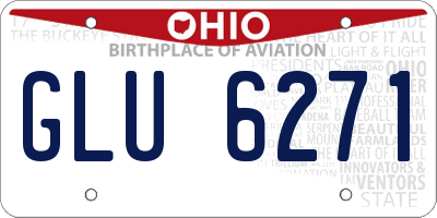 OH license plate GLU6271