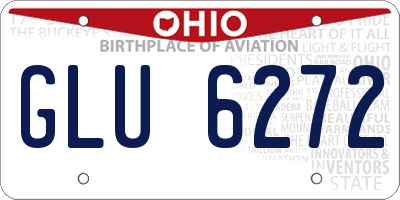 OH license plate GLU6272