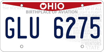 OH license plate GLU6275