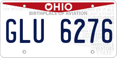 OH license plate GLU6276