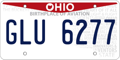 OH license plate GLU6277