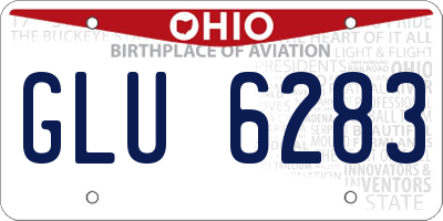 OH license plate GLU6283