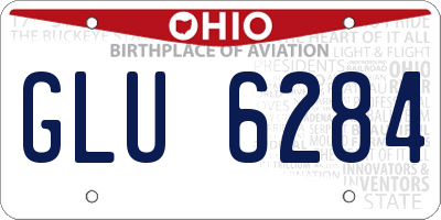 OH license plate GLU6284