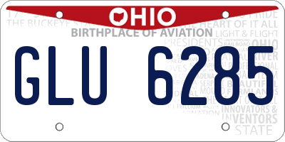 OH license plate GLU6285