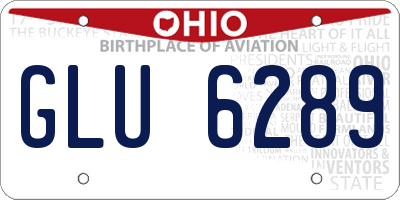 OH license plate GLU6289