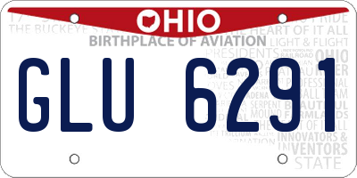 OH license plate GLU6291