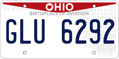 OH license plate GLU6292