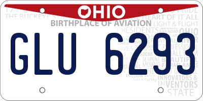 OH license plate GLU6293