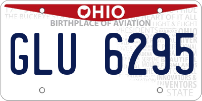 OH license plate GLU6295