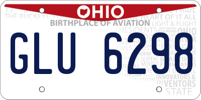 OH license plate GLU6298