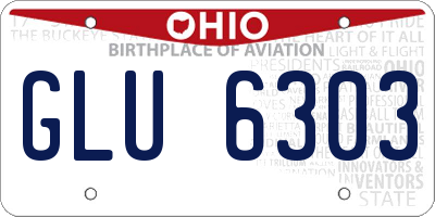 OH license plate GLU6303