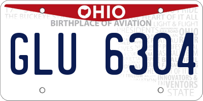 OH license plate GLU6304