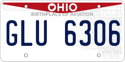 OH license plate GLU6306
