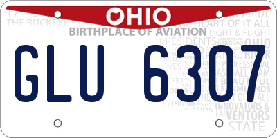 OH license plate GLU6307