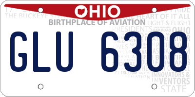 OH license plate GLU6308
