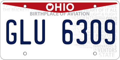 OH license plate GLU6309
