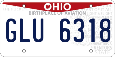 OH license plate GLU6318