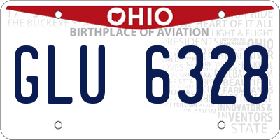 OH license plate GLU6328
