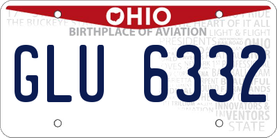 OH license plate GLU6332