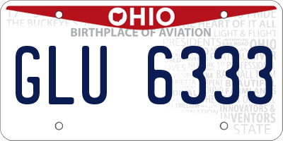 OH license plate GLU6333
