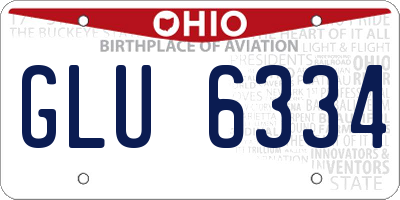 OH license plate GLU6334