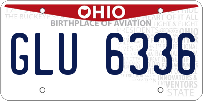 OH license plate GLU6336