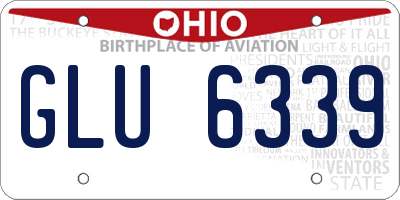 OH license plate GLU6339
