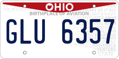 OH license plate GLU6357