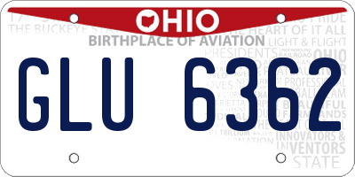OH license plate GLU6362