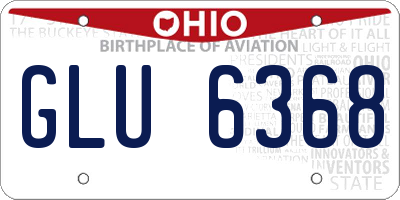 OH license plate GLU6368