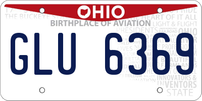 OH license plate GLU6369