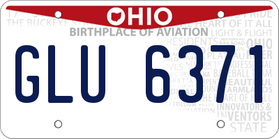 OH license plate GLU6371