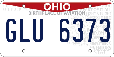 OH license plate GLU6373
