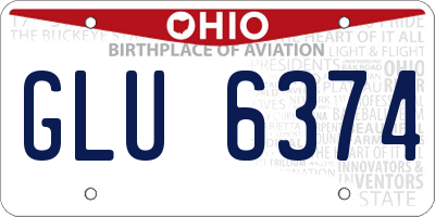 OH license plate GLU6374