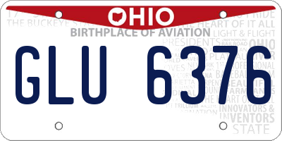 OH license plate GLU6376