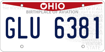 OH license plate GLU6381