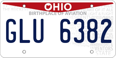 OH license plate GLU6382