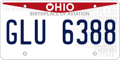 OH license plate GLU6388