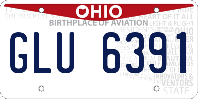 OH license plate GLU6391
