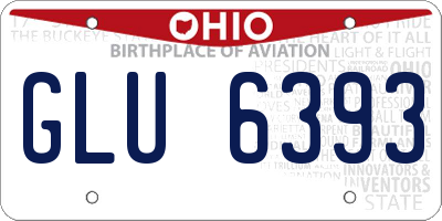 OH license plate GLU6393
