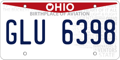 OH license plate GLU6398