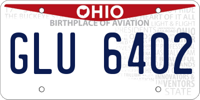 OH license plate GLU6402