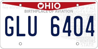OH license plate GLU6404