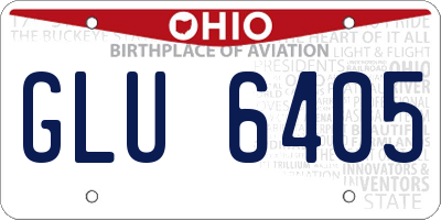 OH license plate GLU6405