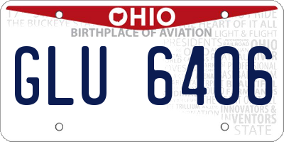 OH license plate GLU6406