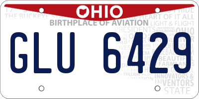 OH license plate GLU6429