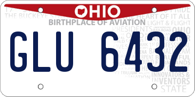 OH license plate GLU6432