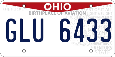 OH license plate GLU6433