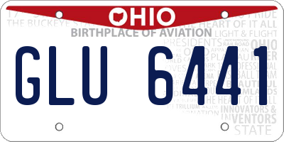OH license plate GLU6441